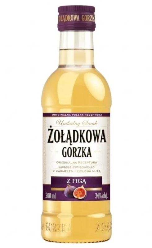 WÓDKA ŻOŁĄDKOWA GORZKA Z FIGĄ 0,2L 34%
