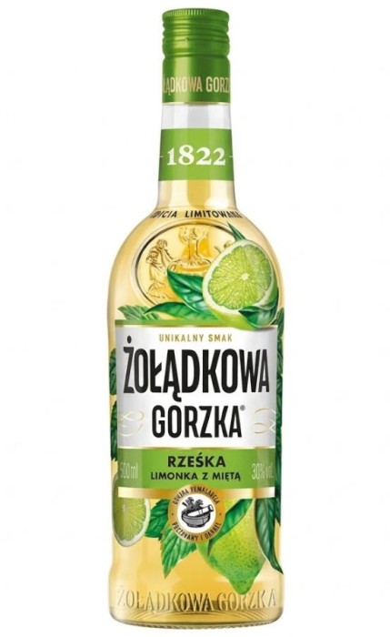 WÓDKA ŻOŁĄDKOWA RZEŚKA LIMONKA - MIĘTA 0,5L 28%