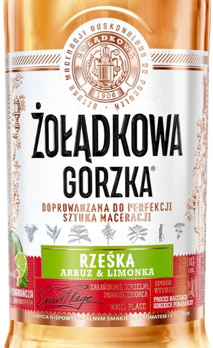 WÓDKA ŻOŁĄDKOWA RZEŚKA ARBUZ LIMONKA 0,5L