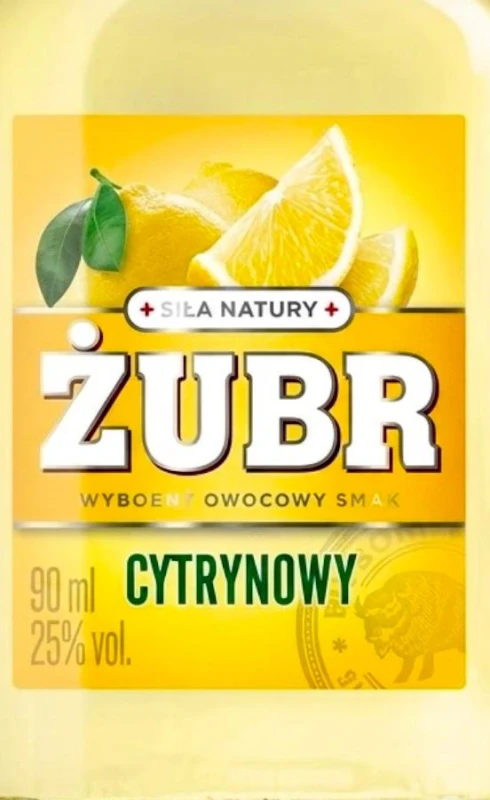 WÓDKA ŻUBR CYTRYNOWY 0,09L 25%