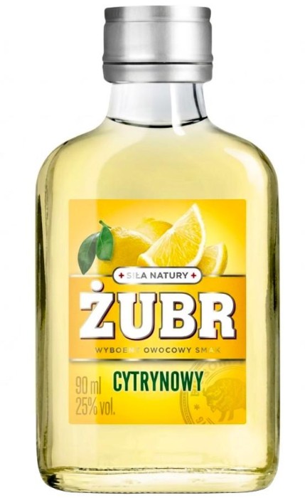 WÓDKA ŻUBR CYTRYNOWY 0,09L 25%