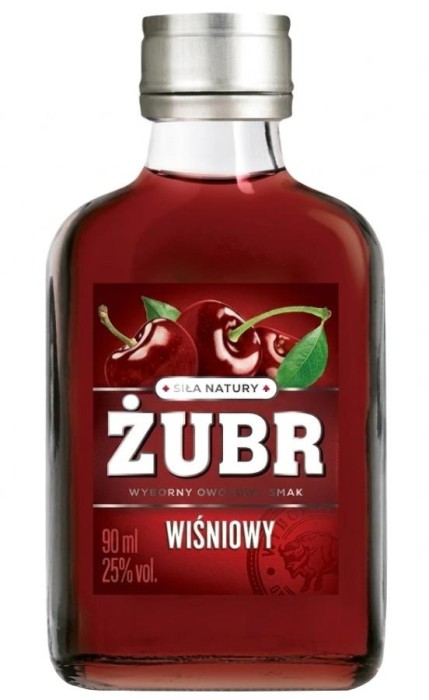 WÓDKA ŻUBR WIŚNIOWY 0,09L 25%