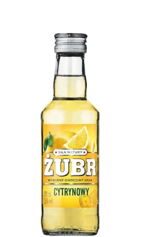 WÓDKA ŻUBR CYTRYNA 0,2L 25%