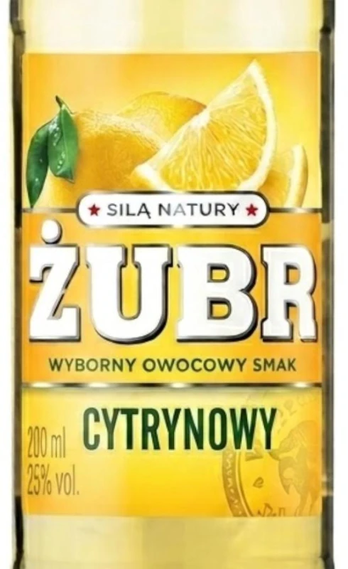 WÓDKA ŻUBR CYTRYNA 0,2L 25%