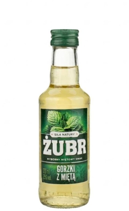 WÓDKA ŻUBR GORZKI Z MIĘTĄ 0,2L 25%