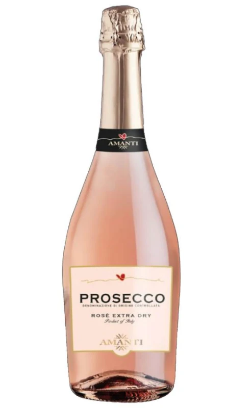WINO MUSUJĄCE PROSECCO AMANTI ROSE PÓŁWYTRAWNE 750ML 11%