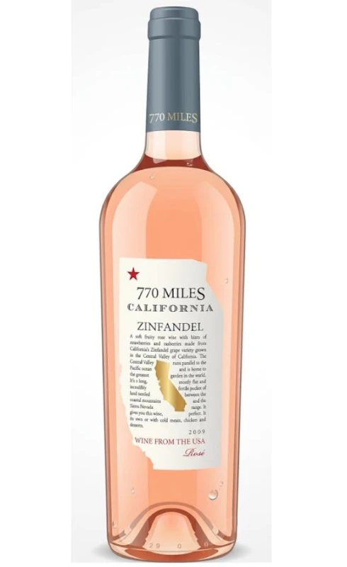 WINO 770 MILES ZINFANDEL ROSE RÓŻOWE PÓŁWYTRAWNE 0,75L