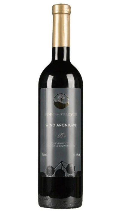 WINO ARONIOWE CZERWONE PÓŁWYTRAWNE 750ML
