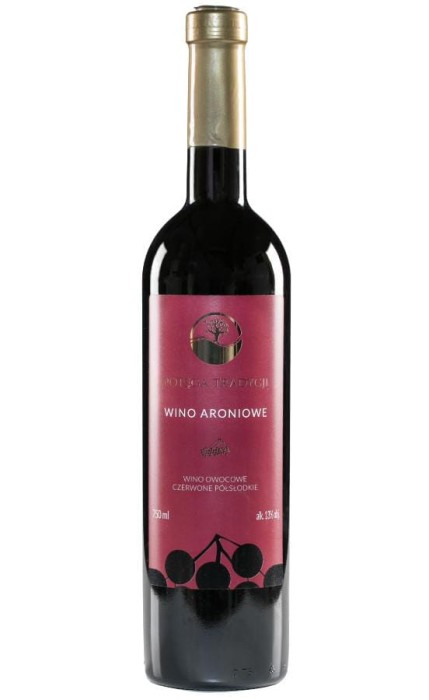 WINO ARONIOWE CZERWONE PÓŁSŁODKIE 750ML