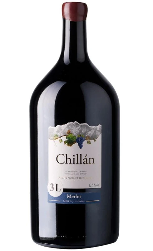 WINO CHILLAN CZERWONE PÓŁWYTRAWNE 3L