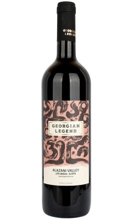 WINO GEORGIAN LEGEND ALAZANI VALLEY CZERWONE PÓŁSŁODKIE 750ML