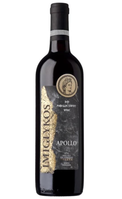 WINO IMIGLYKOS APOLLO CZERWONE PÓŁSŁODKIE 750ML