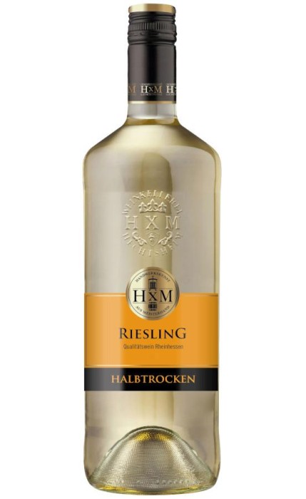 WINO HXM RIESLING HALBTROCKEN BIAŁE PÓŁWYTRAWNE 1L