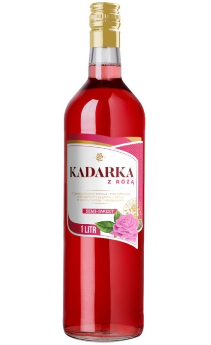 WINO KADARKA Z RÓŻĄ RÓŻOWE PÓŁSŁODKIE 1L 10,5%