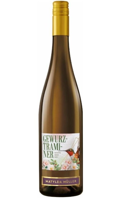 WINO MATYLDA MULLER GEWURZTRAMINER BIAŁE PÓŁWYTRAWNE 750ML