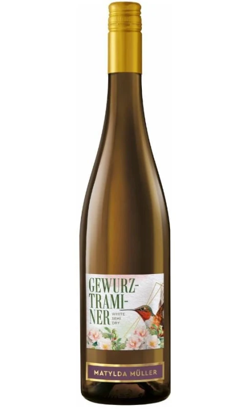 WINO MATYLDA MULLER GEWURZTRAMINER BIAŁE PÓŁWYTRAWNE 750ML