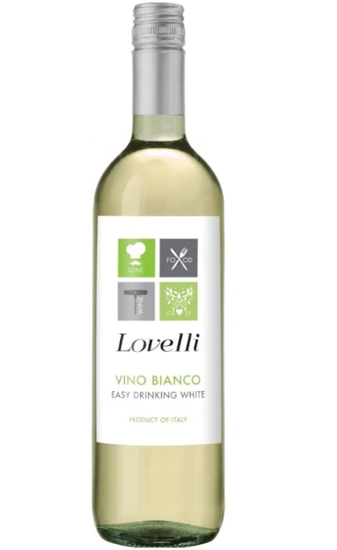 WINO LOVELLI BIANCO BIAŁE PÓŁWYTRAWNE 750ML