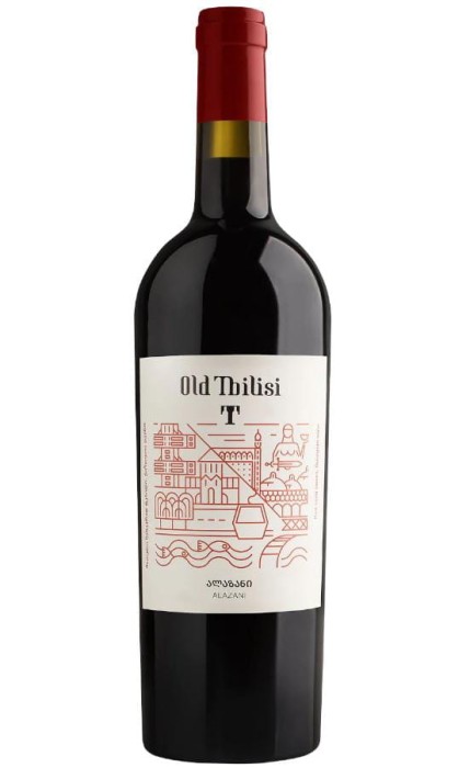 WINO OLD TBILISI ALAZANI CZERWONE PÓŁSŁODKIE 750ML