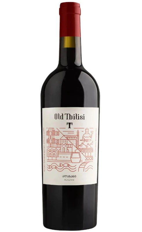 WINO OLD TBILISI ALAZANI CZERWONE PÓŁSŁODKIE 750ML