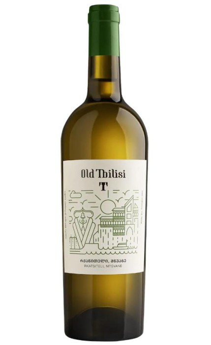 WINO OLD TBILISI RKATSITELI BIAŁE WYTRAWNE 750ML