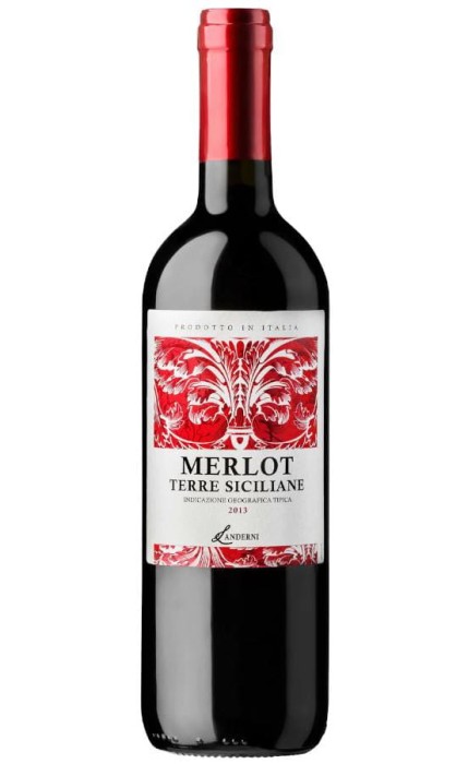 WINO TERRE SICILIANE MERLOT CZERWONE WYTRAWNE 750ML