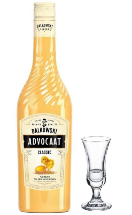 LIKIER ADVOCAAT DALKOWSKI 0,5L 16% + KIELISZEK