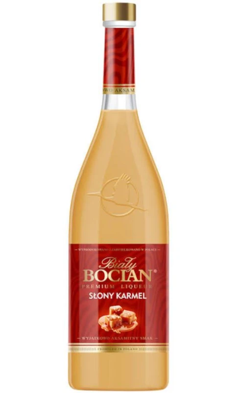 LIKER BIAŁY BOCIAN SŁONY KARMEL 0,5L 16%