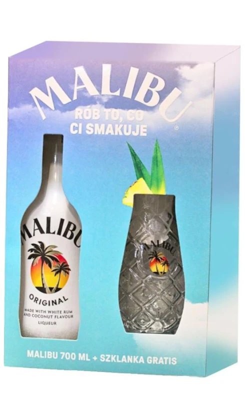 LIKIER MALIBU KARTON + SZKLANKA 0,7L