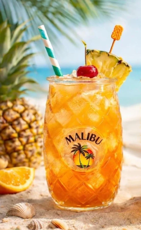 LIKIER MALIBU KARTON + SZKLANKA 0,7L