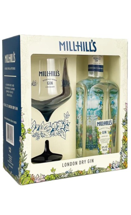 GIN MILLHILLS 0,7L + KIELISZEK