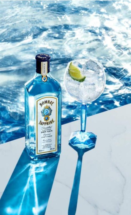GIN BOMBAY SAPPHIRE 0,7L + KIELISZEK