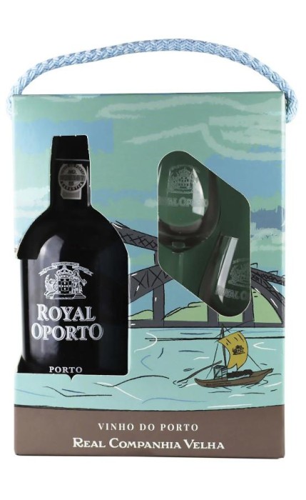 WINO ROYAL OPORTO CZERWONE SŁODKIE 750ML + 2 KIELISZKI