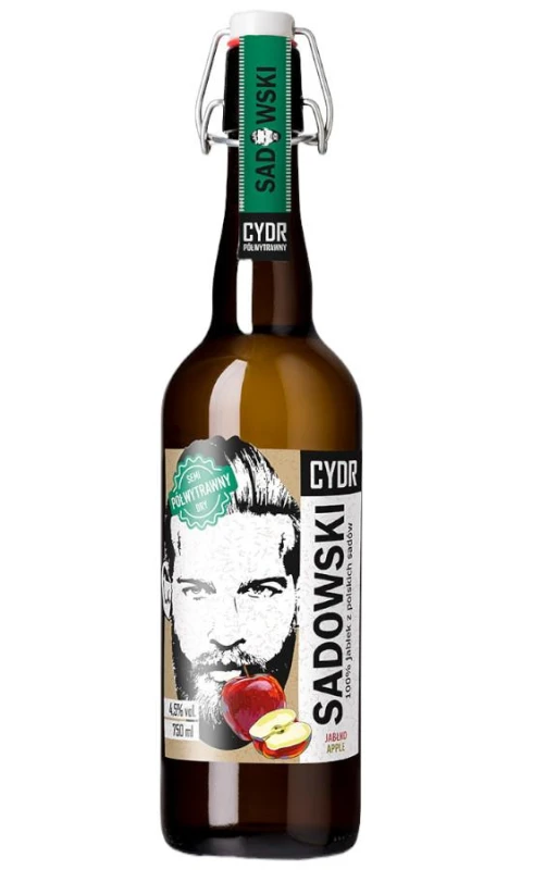 CYDR SADOWSKI JABŁKOWY PÓŁWYTRAWNY 0,75L