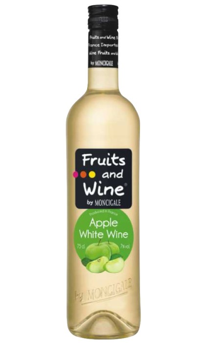 WINO FRUITS&amp;WINE WHITE APPLE BIAŁE SŁODKIE 750ML 7%