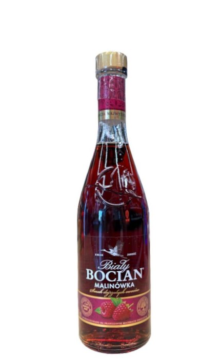 WÓDKA BIAŁY BOCIAN MALINÓWKA 0,2L 40%