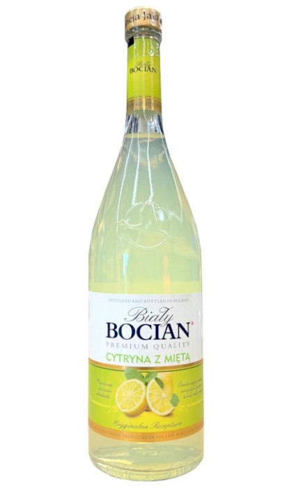 WÓDKA BIAŁY BOCIAN CYTRYNA Z MIĘTĄ 0,5L