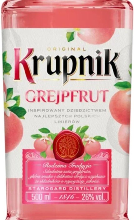 WÓDKA KRUPNIK GREJPFRUTOWY 0,5L 26%