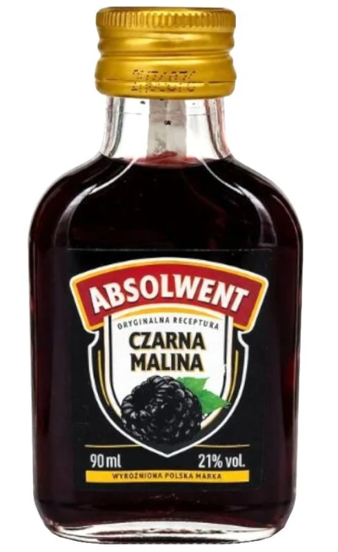 WÓDKA ABSOLWENT CZARNA MALINA 0,09L