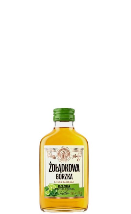 WÓDKA ŻOŁĄDKOWA RZEŚKA LIMONKA-MIĘTA 0,09L