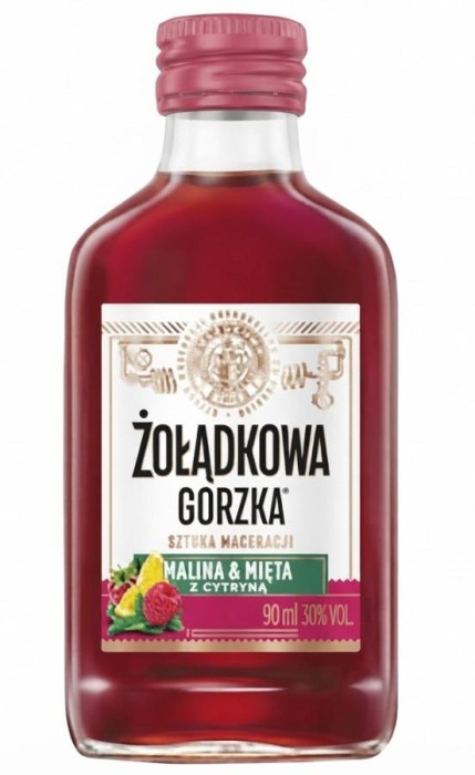WÓDKA ŻOŁĄDKOWA GORZKA MALINA-MIĘTA 0,09L