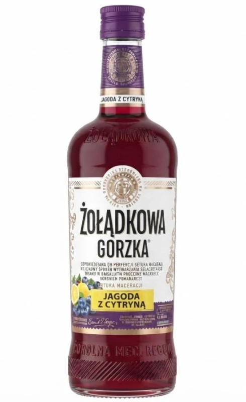 WÓDKA ŻOŁĄDKOWA JAGODA CYTRYNA 0,5L 25%