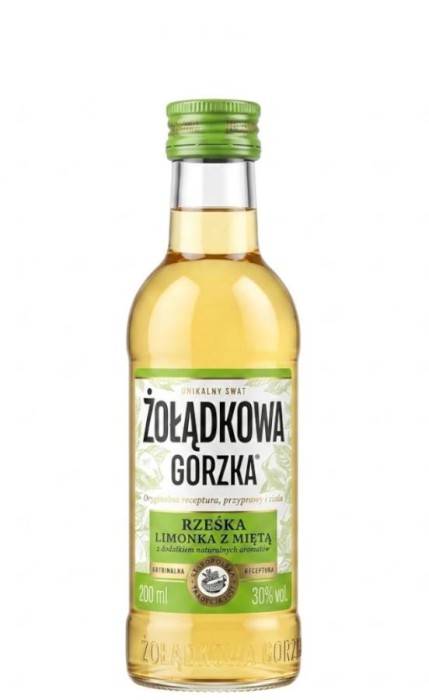 WÓDKA ŻOŁĄDKOWA RZEŚKA LIMONKA - MIĘTA 0,2L