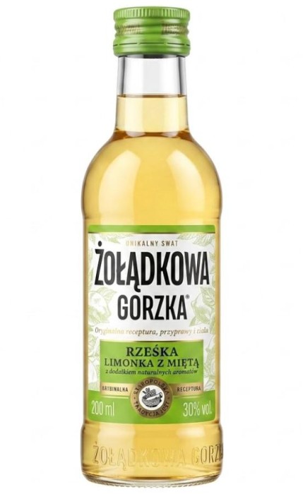 WÓDKA ŻOŁĄDKOWA RZEŚKA LIMONKA - MIĘTA 0,2L