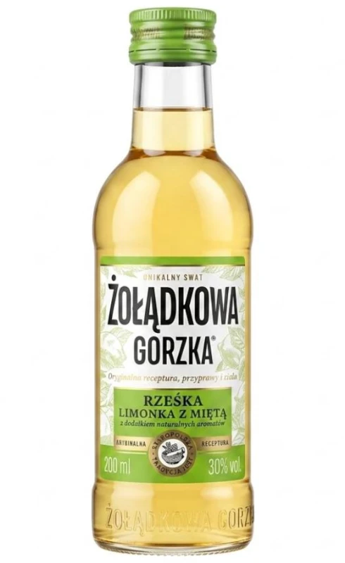 WÓDKA ŻOŁĄDKOWA RZEŚKA LIMONKA - MIĘTA 0,2L