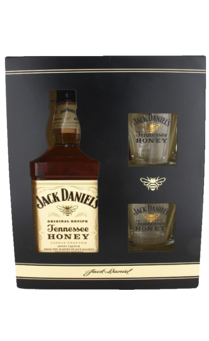 Jack Daniels Honey 0,7L + Szklanki w zestawie