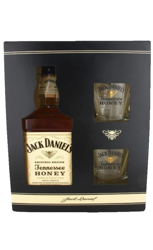 Jack Daniels Honey 0,7L + Szklanki w zestawie