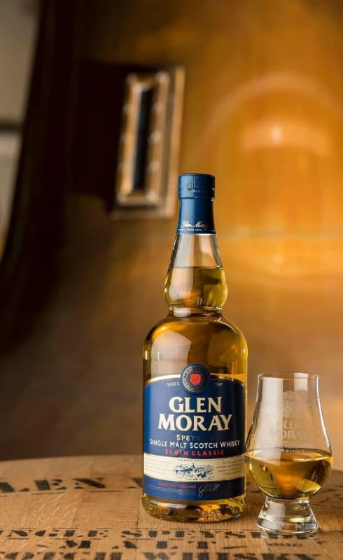 WHISKY GLEN MORAY 12YO 0,7L +2SZKL