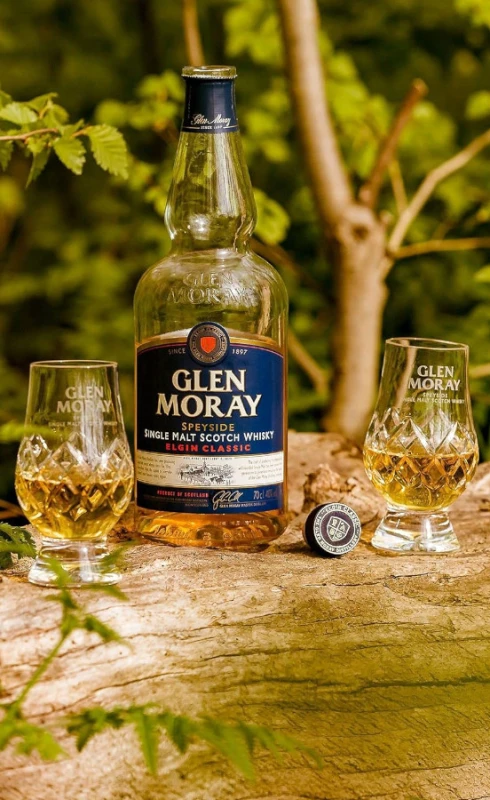 WHISKY GLEN MORAY 12YO 0,7L +2SZKL